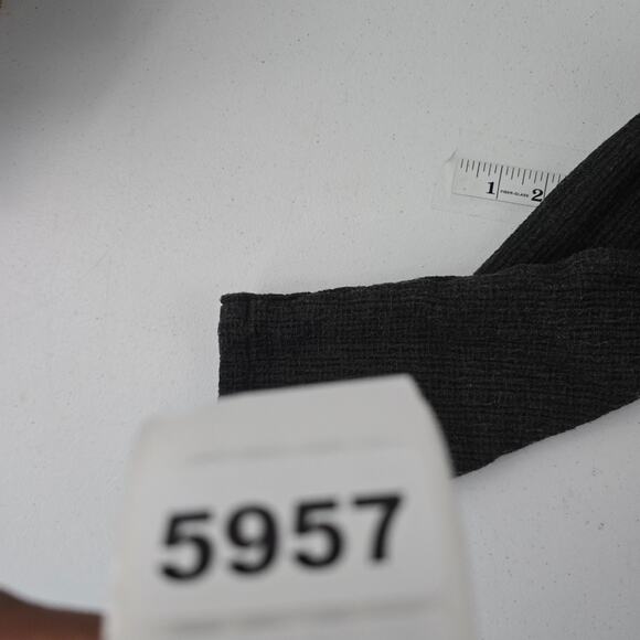 Eileen Fisher Textured Knit Short Sleeve Top Tencel Dark Gray XL 5957 SCOOP - Picture 10 of 10